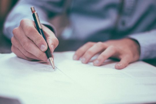 Person signing documents